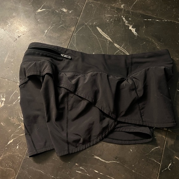 EUC Lululemon Black Speed Running Shorts - 6 - Picture 8 of 8